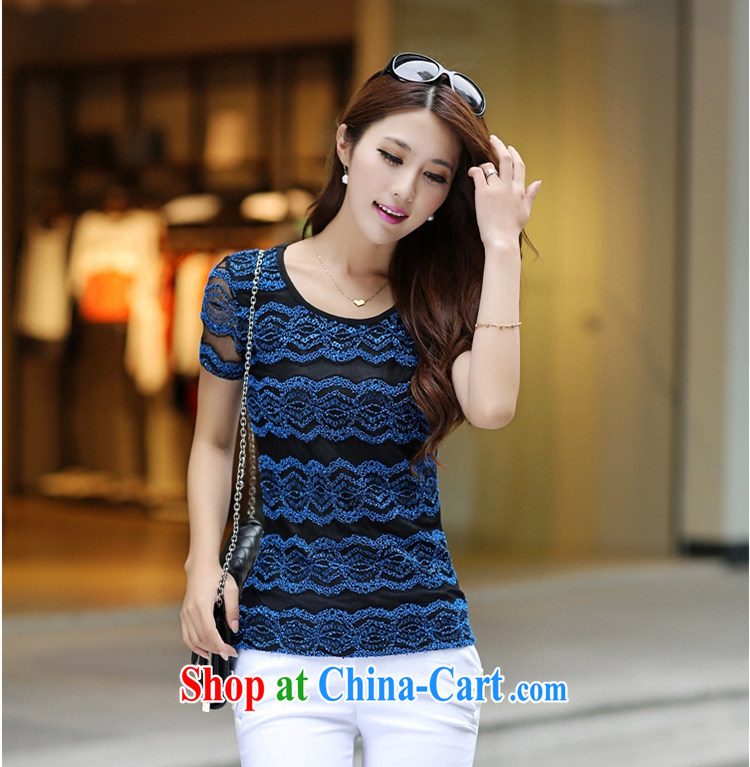 Lehman, lymalon, thick, thin. Summer 2015 new Korean version the Code women mm thick and fat and short-sleeved shirt T 3001 blue XXXXL pictures, price, brand platters! Elections are good character, the national distribution, so why buy now enjoy more preferential! Health