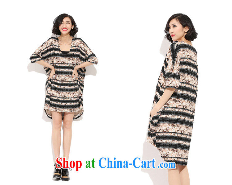Let me clear the Advisory Committee 2015 spring and summer with new, and indeed increase, women with thick mm striped floral, long T shirt-skirt brown single layer are relaxed, pictures, price, brand platters! Elections are good character, the national distribution, so why buy now enjoy more preferential! Health