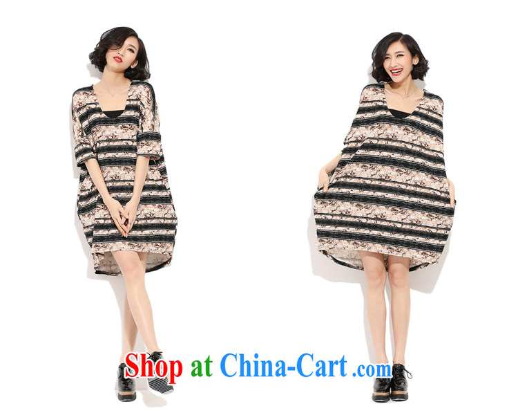 Let me clear the Advisory Committee 2015 spring and summer with new, and indeed increase, women with thick mm striped floral, long T shirt-skirt brown single layer are relaxed, pictures, price, brand platters! Elections are good character, the national distribution, so why buy now enjoy more preferential! Health