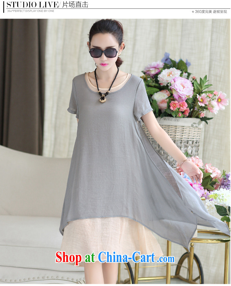 The Sarajevo while chasing 2015 spring and summer new, large, female retro cotton mA short-sleeved loose A Field dresses B 9616 gray XXL pictures, price, brand platters! Elections are good character, the national distribution, so why buy now enjoy more preferential! Health