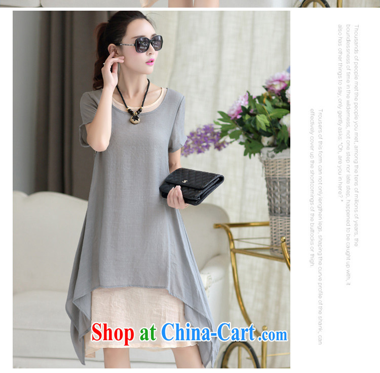 The Sarajevo while chasing 2015 spring and summer new, large, female retro cotton mA short-sleeved loose A Field dresses B 9616 gray XXL pictures, price, brand platters! Elections are good character, the national distribution, so why buy now enjoy more preferential! Health