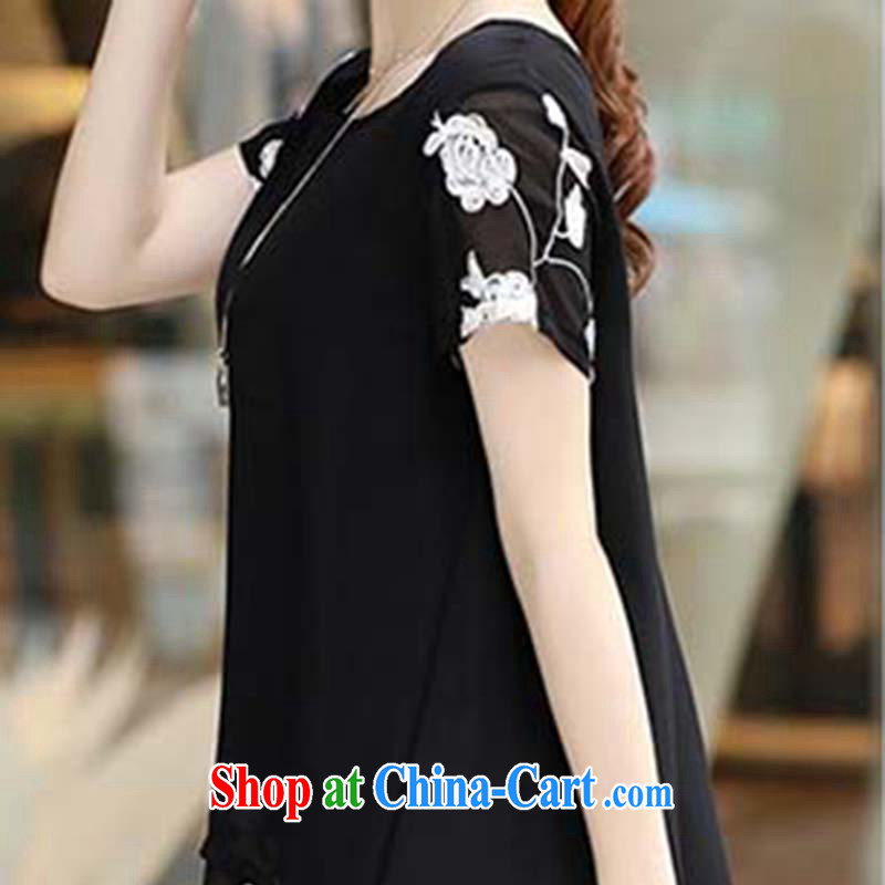 ge lai Elizabeth's 2015 summer New, and indeed increase, female snow woven shirts girls dresses DDS 019 black 3 XL, GE, Elizabeth, and shopping on the Internet
