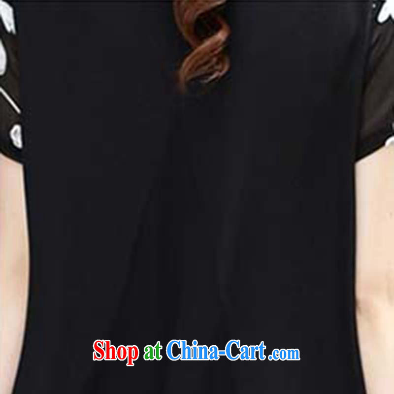 ge lai Elizabeth's 2015 summer New, and indeed increase, female snow woven shirts girls dresses DDS 019 black 3 XL, GE, Elizabeth, and shopping on the Internet