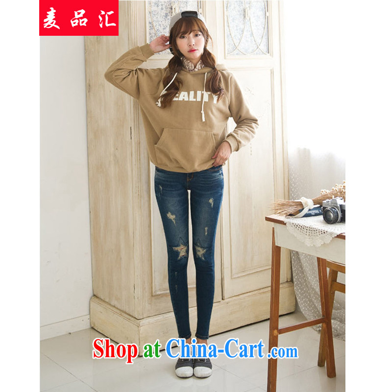 Mr MAK, Exchange 2015 summer new Korean version a large number female 200 jack can be seen wearing thick MM warranty and graphics thin holes castor jeans women 6102 picture color the code 40, wheat products, and shopping on the Internet