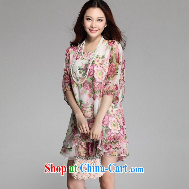 Package e-mail delivery to the payment date, the code, and is indeed stylish relaxed, floral skirt spring and summer with horn cuff in sweet stamp dresses snow woven leisure blue 6 XL approximately 185 - 210 jack, constitution, Jacob (QIANYAZI), online shopping
