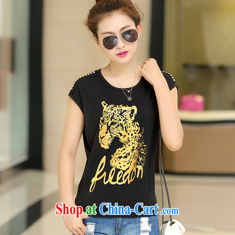 The Diane larger female summer short-sleeved thick sister 2015 new Korean video thin thick mm short-sleeve T-shirts solid shirt and indeed 200 Jack white XL (120 - 150 ) jack, the Doi (MIYaDai), online shopping