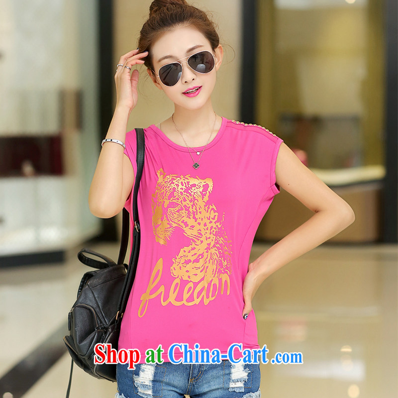 The Diane larger female summer short-sleeved thick sister 2015 new Korean video thin thick mm short-sleeve T-shirts solid shirt and indeed 200 Jack white XL (120 - 150 ) jack, the Doi (MIYaDai), online shopping