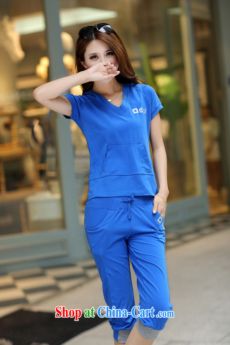 ZORMO Korean version the code female Leisure package thick mm King Size T-shirt +7 pants 2-piece set campaign kit blue 5 XL 180 - 200 Jack pictures, price, brand platters! Elections are good character, the national distribution, so why buy now enjoy more preferential! Health