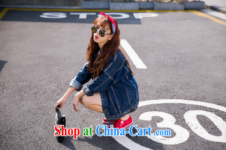 Spread the Lin Yu Chun the new retro jacket denim jacket Korean bat sleeves loose BF wind cowboy T-shirt girl picture color XXL pictures, price, brand platters! Elections are good character, the national distribution, so why buy now enjoy more preferential! Health