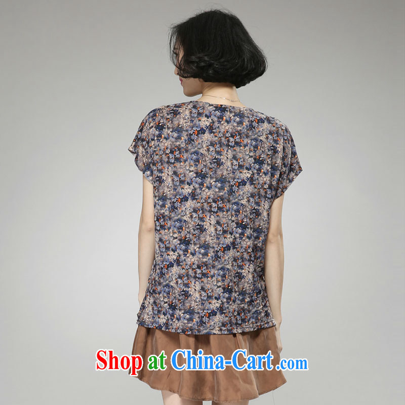 The Gore level, Korean edition 2015 summer new, larger women mm thick loose leave of two small fresh floral dresses the color 4 XL, the United States and the quality products, and shopping on the Internet