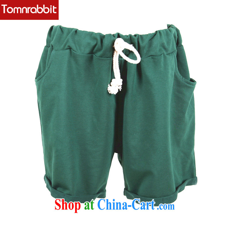 In 2015 spring and summer, the United States and Europe, the code female shorts boutique pants large green code 3 XL, Tomnrabbit, shopping on the Internet