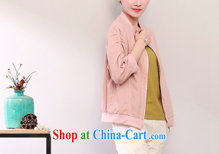 2015 DKchenpin larger female 100 ground plain colored jacket jacket female Korean older cardigan casual jacket girls spring orange red 3 XL pictures, price, brand platters! Elections are good character, the national distribution, so why buy now enjoy more preferential! Health