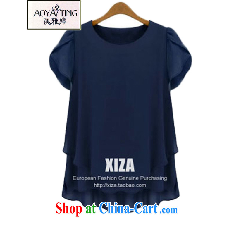 o Ya-ting 2015 female new t-shirt and indeed increase, short-sleeved snow woven shirts leave them in T shirts summer 20 - 50 dark blue 4 XL recommends that you 160 - 200 jack, O Ya-ting (aoyating), online shopping