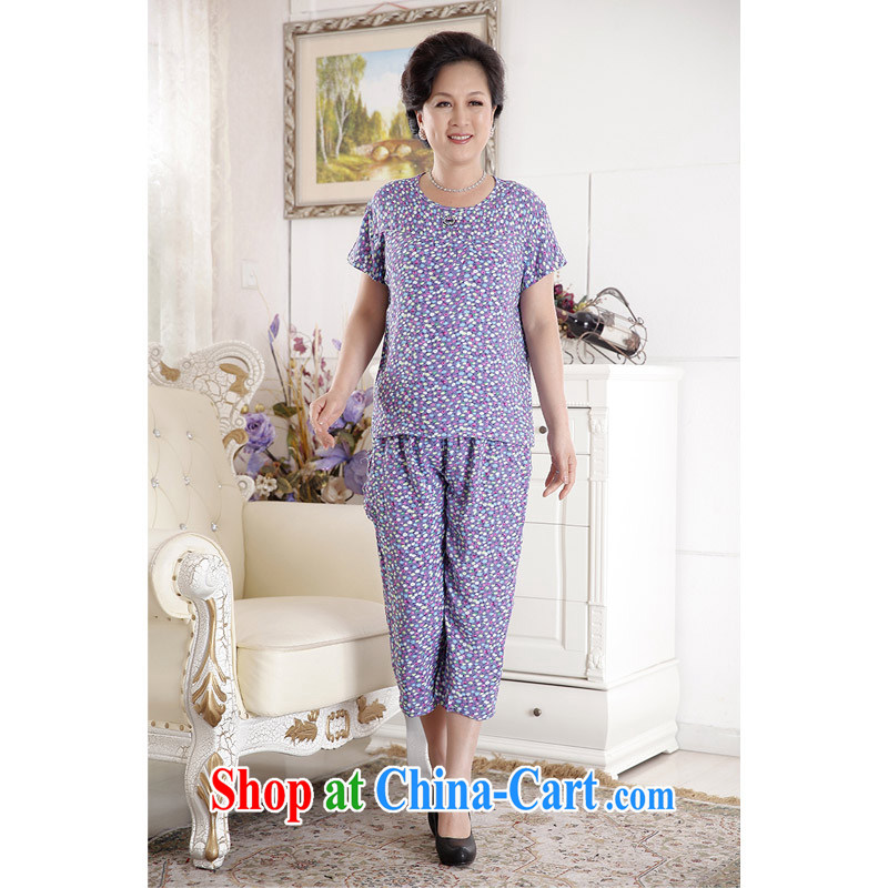 civicknight mom with summer, older women Summer Package older persons short-sleeve shirt T Grandma summer load Kit 5 color XXL, civicknight, shopping on the Internet