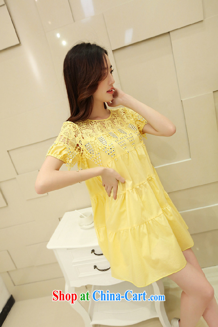 Vicky Ling Song summer 2015 with new, large, short-sleeved lace white dresses female inserts drill hook take bubble cuff L 2008 pink L pictures, price, brand platters! Elections are good character, the national distribution, so why buy now enjoy more preferential! Health