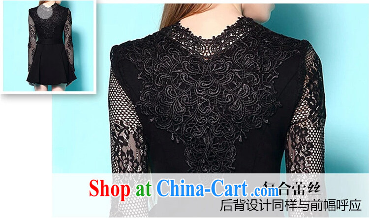 Terrace, Western Europe and the United States, the female spring new thick mm Openwork lace 7 cuff video thin solid dress black XXL 130 - 145 Jack left and right pictures, price, brand platters! Elections are good character, the national distribution, so why buy now enjoy more preferential! Health
