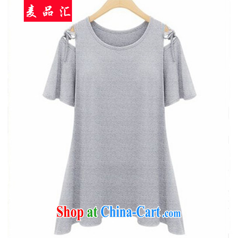 Mr MAK, by summer 2015, the United States and Europe, the female King and indeed increase code 200 Jack mm thick bare shoulders short-sleeved T-shirt female 98,122 blue 4 XL, Mak, sinks, shopping on the Internet