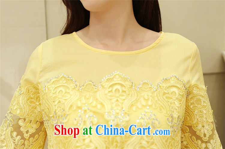 Vicky Ling Song 2015 summer new style the code hook flower dresses Mrs female L 2013 yellow S pictures, price, brand platters! Elections are good character, the national distribution, so why buy now enjoy more preferential! Health