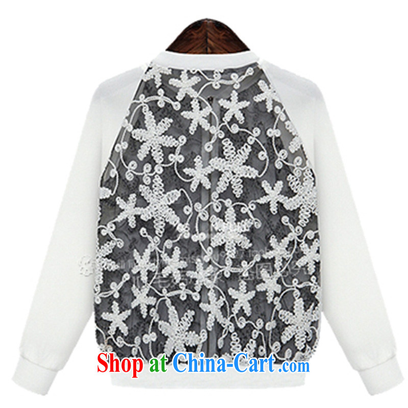 Terrace, Western Europe and the United States, the girl with a spring loaded new thick mm lace hook flower Openwork jacket long-sleeved jacket female white 5 XL 180 - 200 jack, 1000 field and the United States, and, shopping on the Internet
