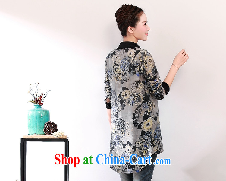 2015 DKchenpin larger female shirt new leisure relaxed, older style female, long, solid black shirt XL pictures, price, brand platters! Elections are good character, the national distribution, so why buy now enjoy more preferential! Health