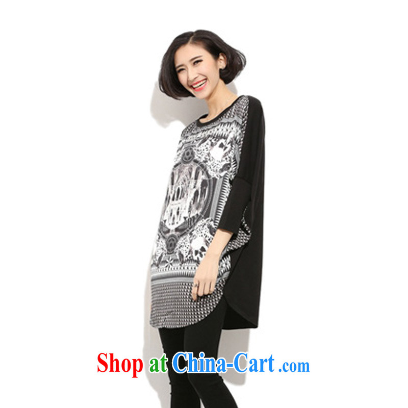 Director of the Advisory Committee 2015 spring and summer, the Korean version is the XL women mm thick loose, long, BAT T shirts solid shirt skull pattern are relaxed, chest of tile 158, made the Advisory Committee (mmys), online shopping
