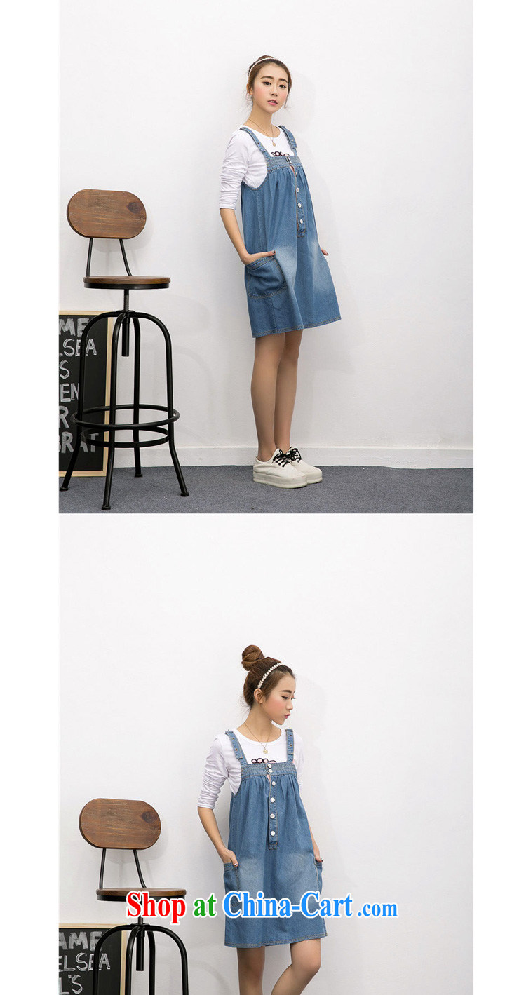 In short, would be the 2015 spring and summer new Korean loose the code thick MM cowboy strap skirt GALLUS DRESS pregnant women dress women J 692 blue 3 XL pictures, price, brand platters! Elections are good character, the national distribution, so why buy now enjoy more preferential! Health