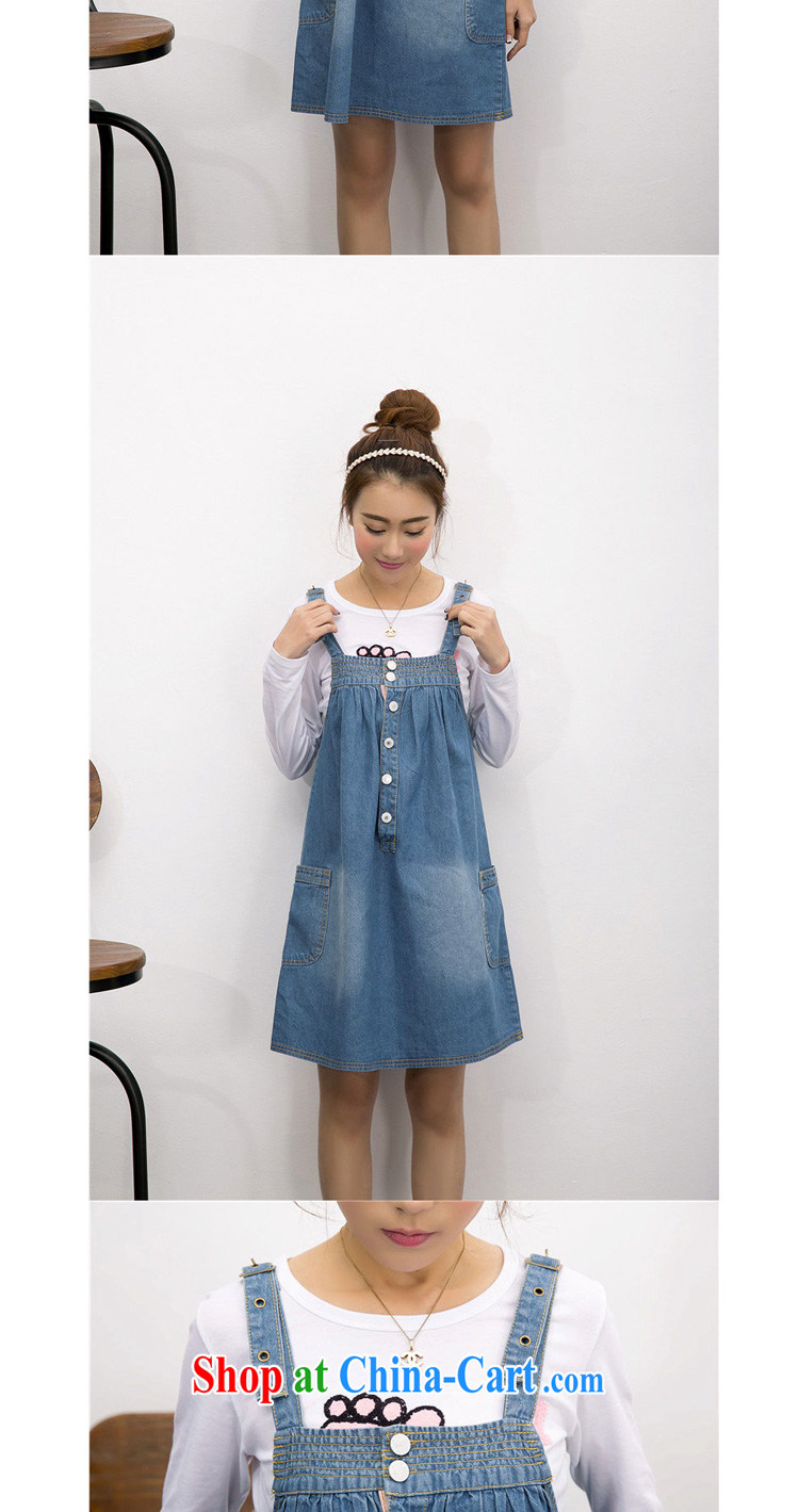 In short, would be the 2015 spring and summer new Korean loose the code thick MM cowboy strap skirt GALLUS DRESS pregnant women dress women J 692 blue 3 XL pictures, price, brand platters! Elections are good character, the national distribution, so why buy now enjoy more preferential! Health