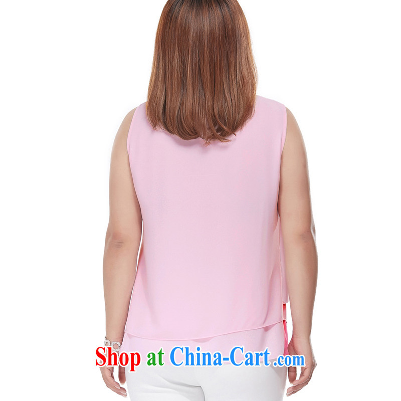 The MSSHE indeed increase, female snow woven shirts 2015 new summer wear thick sister MM snow woven shirts vest T-shirt pre-sale 2865 peach 3XL, Susan Carroll, Ms Elsie Leung Chow (MSSHE), online shopping