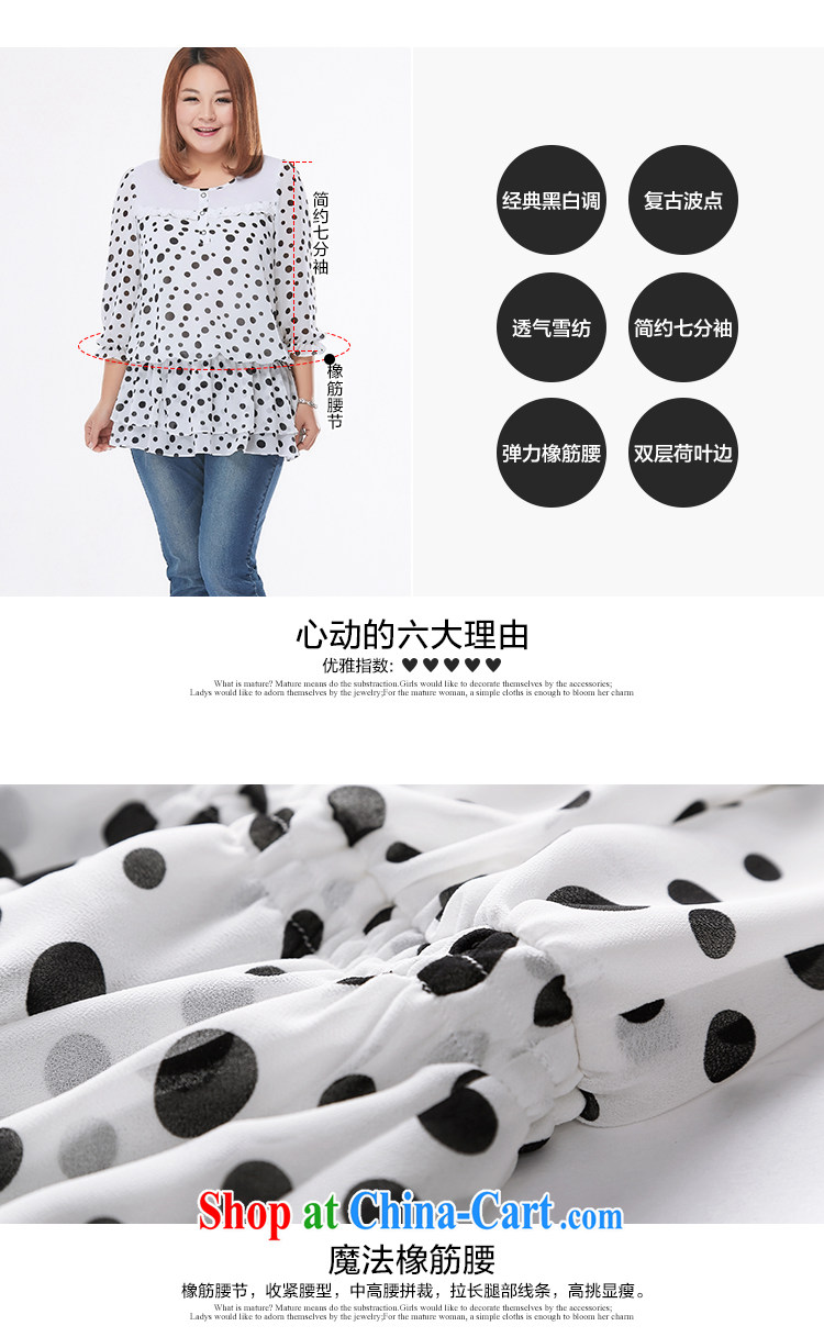 The MSSHE indeed XL women 2015 spring wave point mm thick flouncing snow woven shirts T-shirt 2723 black white dots 3 XL pictures, price, brand platters! Elections are good character, the national distribution, so why buy now enjoy more preferential! Health