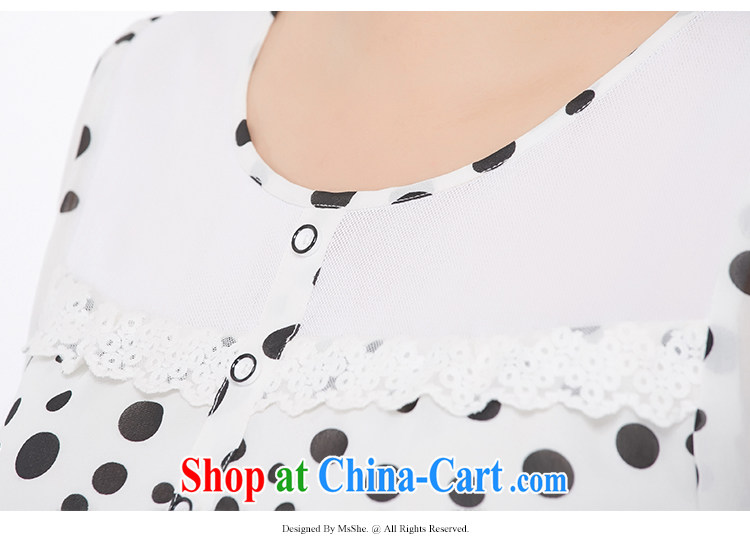 The MSSHE indeed XL women 2015 spring wave point mm thick flouncing snow woven shirts T-shirt 2723 black white dots 3 XL pictures, price, brand platters! Elections are good character, the national distribution, so why buy now enjoy more preferential! Health