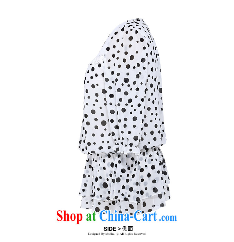 The MSSHE indeed XL women 2015 spring wave point mm thick flouncing snow woven shirts T-shirt 2723 black white dots 3 XL pictures, price, brand platters! Elections are good character, the national distribution, so why buy now enjoy more preferential! Health