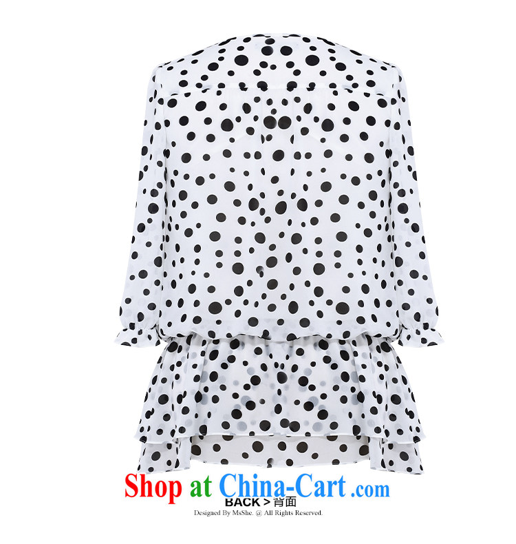 The MSSHE indeed XL women 2015 spring wave point mm thick flouncing snow woven shirts T-shirt 2723 black white dots 3 XL pictures, price, brand platters! Elections are good character, the national distribution, so why buy now enjoy more preferential! Health