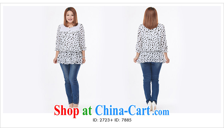 The MSSHE indeed XL women 2015 spring wave point mm thick flouncing snow woven shirts T-shirt 2723 black white dots 3 XL pictures, price, brand platters! Elections are good character, the national distribution, so why buy now enjoy more preferential! Health