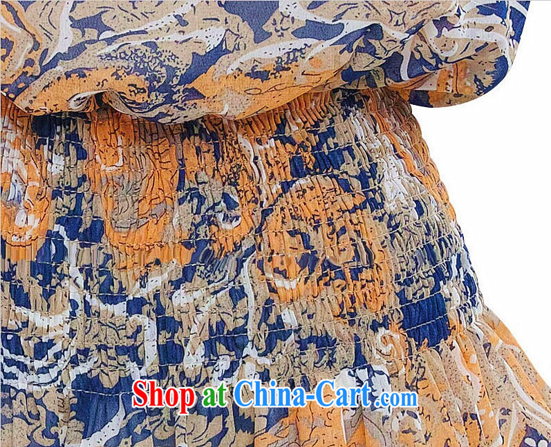 European and American style high-end stylish graphics thin ice woven dresses larger female and indeed increase orange large code 2XL pictures, price, brand platters! Elections are good character, the national distribution, so why buy now enjoy more preferential! Health