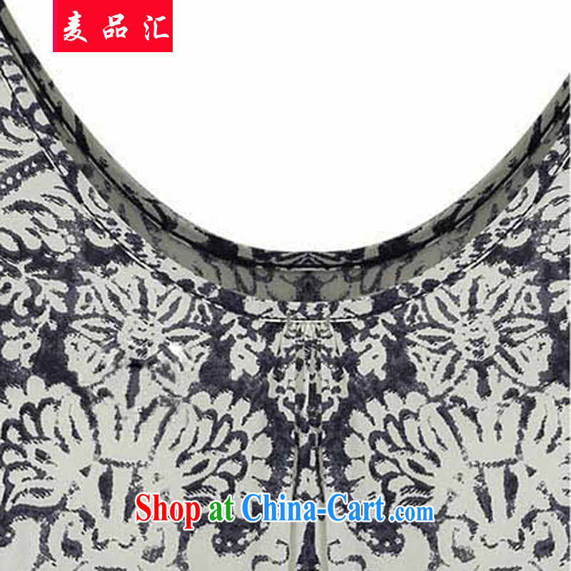 Mr MAK, Exchange 2015 summer new, focusing on Europe and MM200 the fat increase code loose video thin black-out poverty female short-sleeved floral snow woven shirts 9842 photo color 5 XL, Mak, sinks, shopping on the Internet