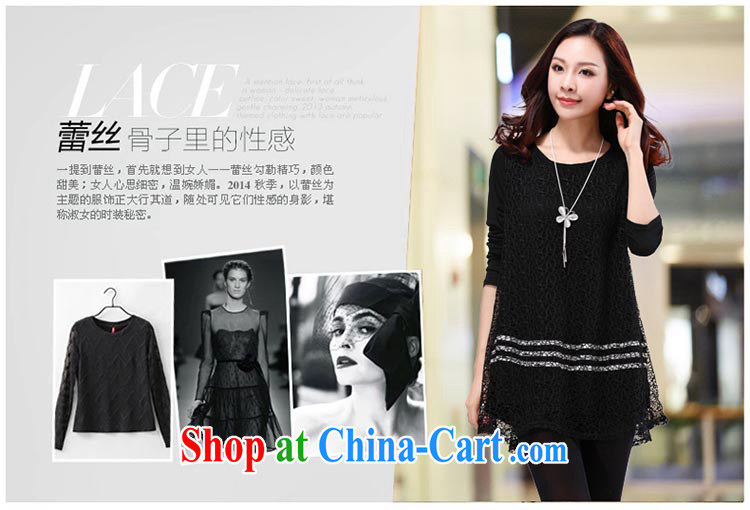 GE, Elizabeth 2015 the code female Korean version and replace the fat increase graphics thin, lace solid shirt DDS 009 black color 5 XL pictures, price, brand platters! Elections are good character, the national distribution, so why buy now enjoy more preferential! Health