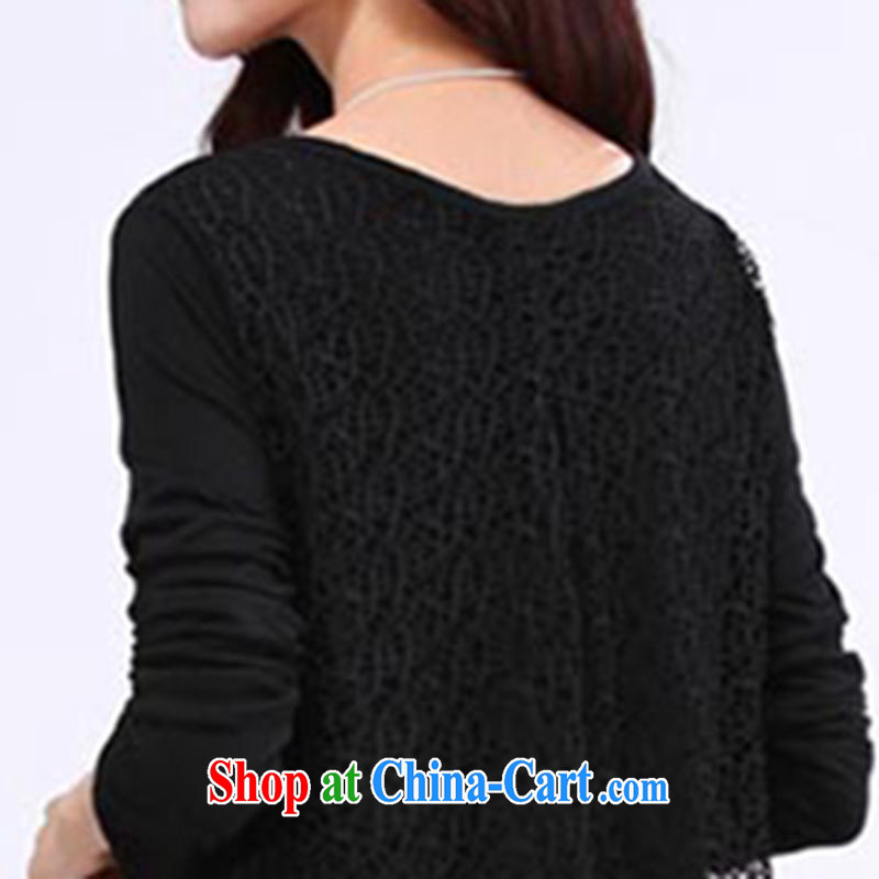 GE, Elizabeth 2015 the code female Korean spring is the increased graphics thin, lace solid shirt DDS 009 black color 5 XL, GE, Elizabeth, shopping on the Internet
