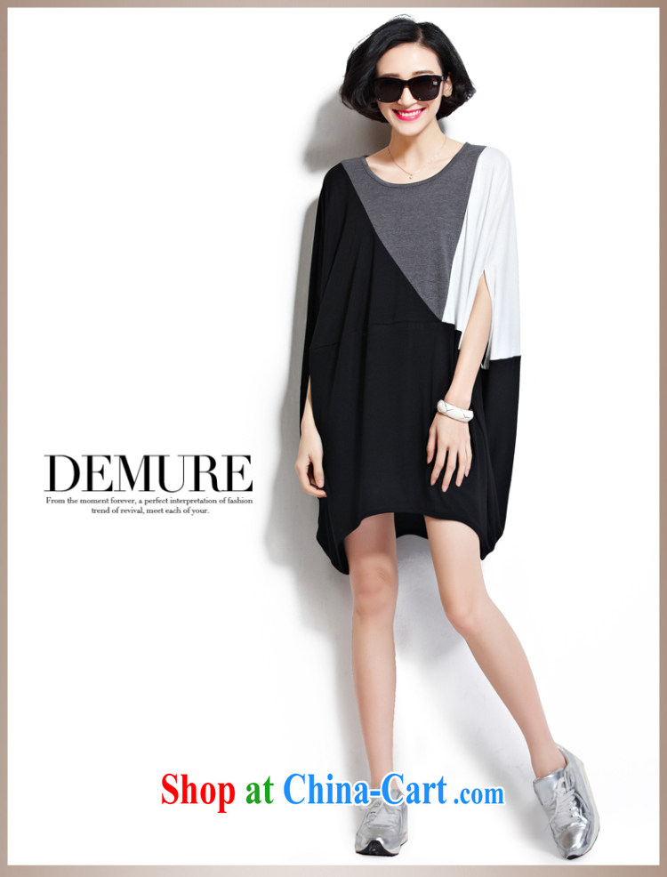 Diane of Mephidross summer 2015 new women in Europe and America with big stylish stitching large, loose dress casual comfort T-shirt large gray code are code pictures, price, brand platters! Elections are good character, the national distribution, so why buy now enjoy more preferential! Health