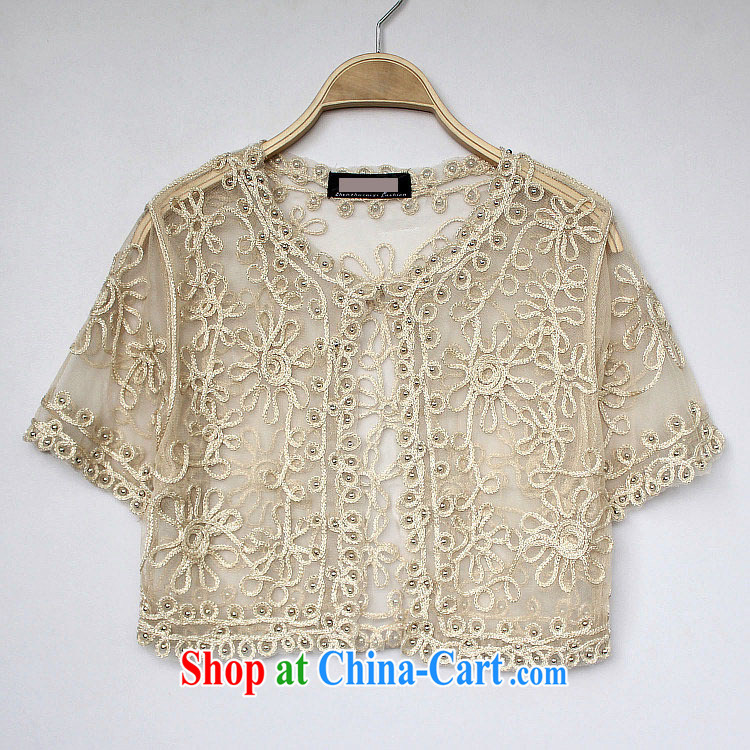 Classic honey snow 2015 and significantly, women with heavy industry the pearl lace yarn Web snow woven shirts on T-shirt, small shoulder shawl apricot XL code pictures, price, brand platters! Elections are good character, the national distribution, so why buy now enjoy more preferential! Health