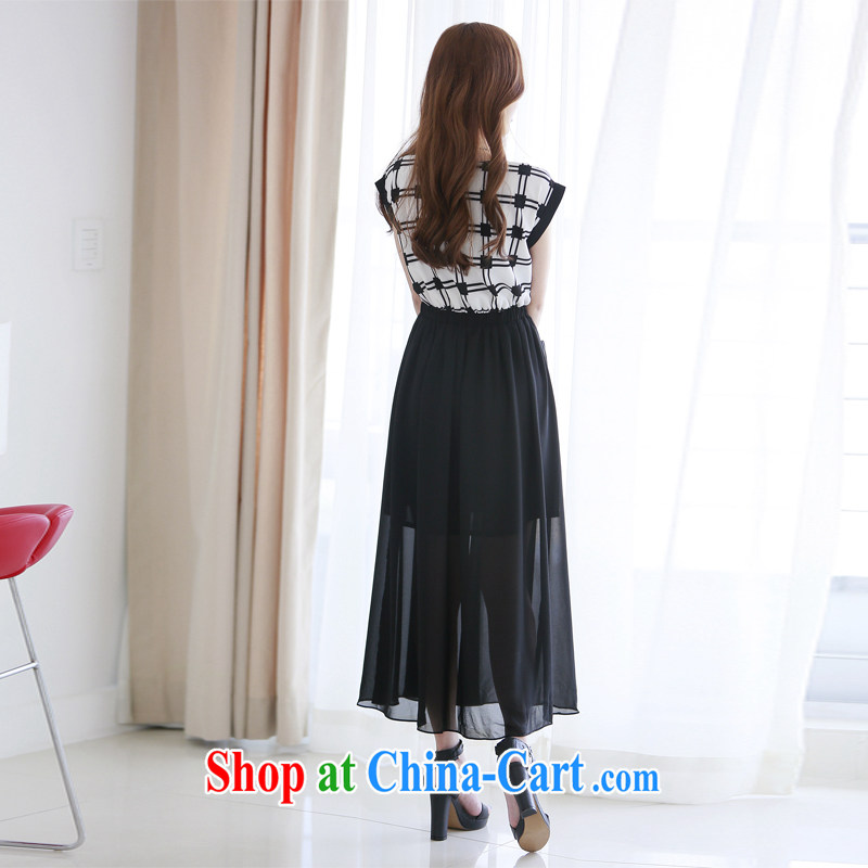 Thin (NOS) the code dress dresses the waist graphics thin grid stamp snow woven skirt Q 663,061 Black Large Number 3 XL, thin (NOS), online shopping