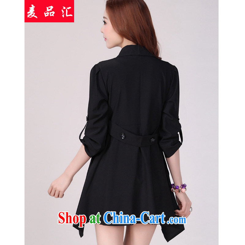 Mr MAK, Exchange 2015 new Korean version and indeed increase, female spring and summer jacket thick mm loose video thin, long, leisure, Windbreaker black 4XL recommendations 165 - 185 jack, Mak, sinks, and shopping on the Internet