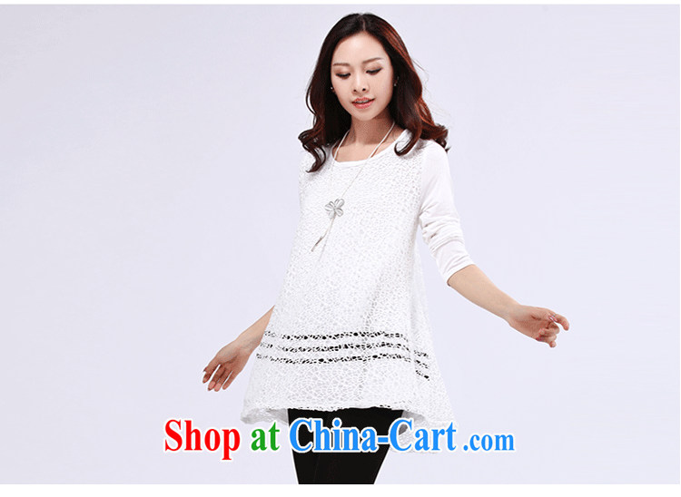 100 in the thick mm larger female graphics thin lace solid shirt T shirt 118 white are code pictures, price, brand platters! Elections are good character, the national distribution, so why buy now enjoy more preferential! Health