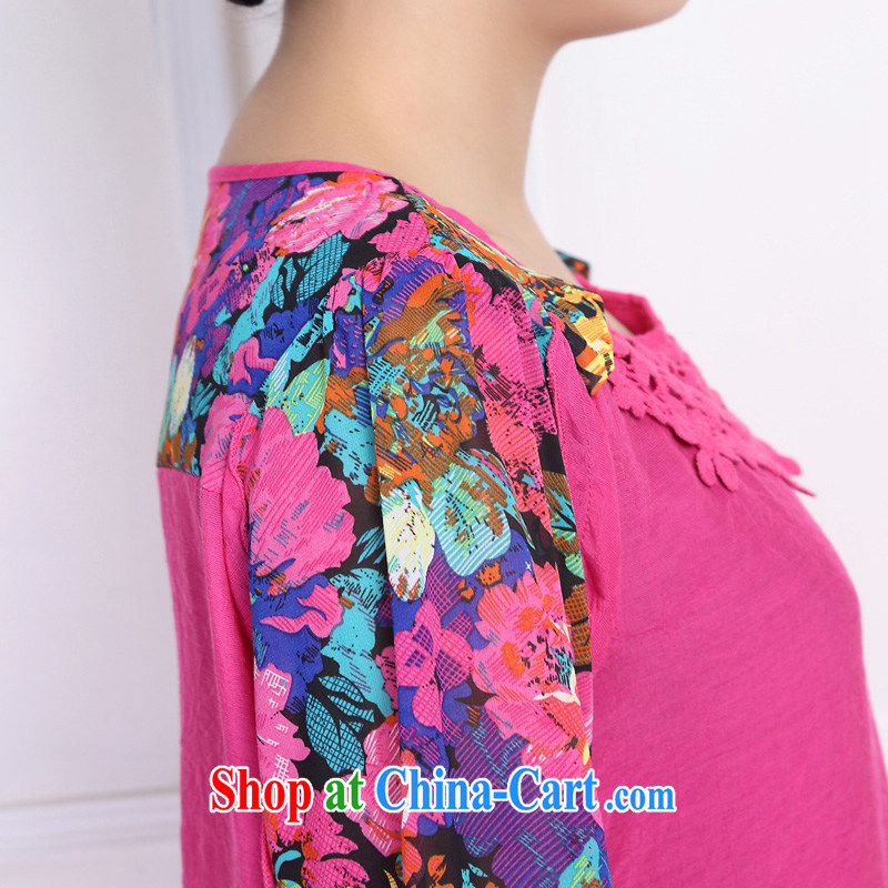 The Code's 2015 spring and summer new Korean video thin T-shirts female short-sleeve T-shirts solid pink 5 XL, Mak, dragon, and shopping on the Internet