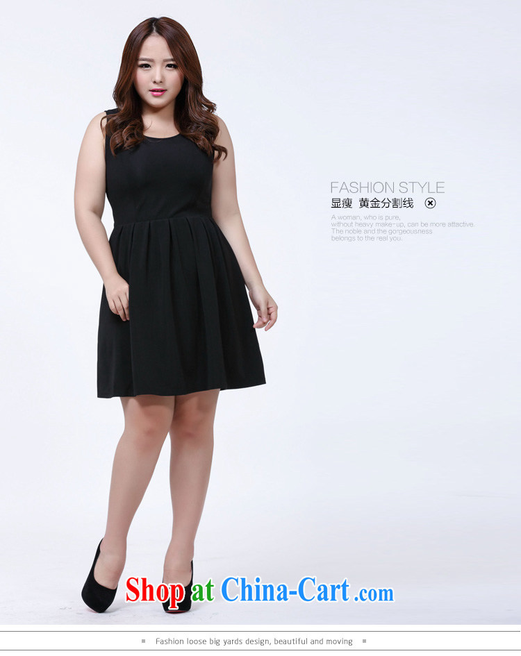 Not be Lin 2015 summer new Korean temperament and indeed XL dresses video thin-waist solid color thick mm sleeveless vest dress 1005 black XXXXL pictures, price, brand platters! Elections are good character, the national distribution, so why buy now enjoy more preferential! Health
