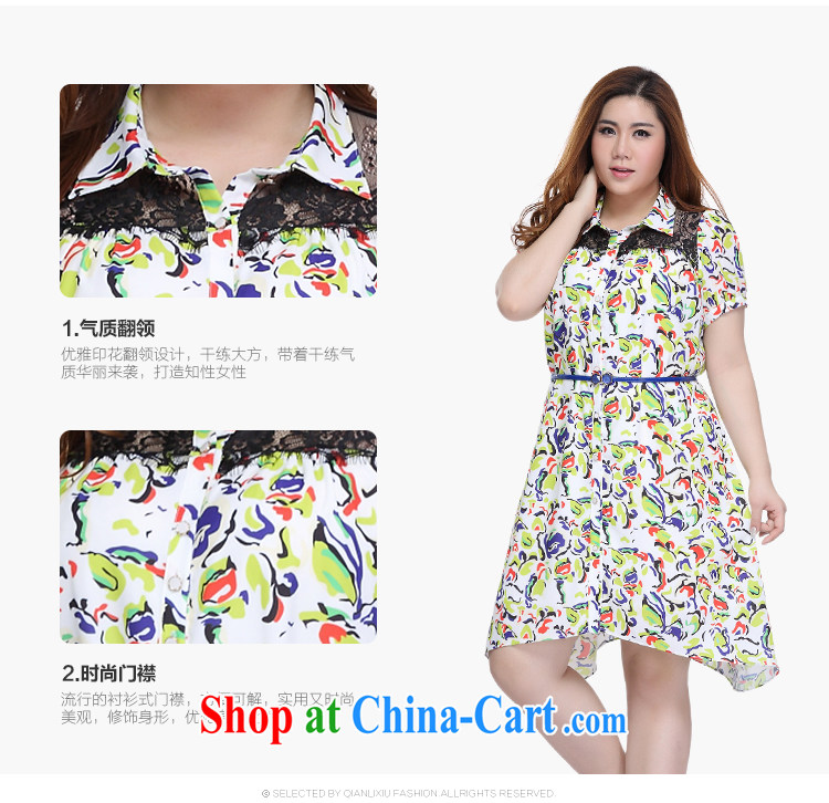 Slim Li-su 2015 summer new, larger female lace stamp duty over short-sleeved shirt dresses Q 7220 suit 4 XL pictures, price, brand platters! Elections are good character, the national distribution, so why buy now enjoy more preferential! Health