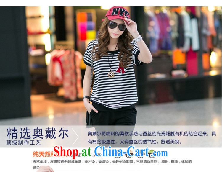 ZZ &FF mm thick summer new 2015 Kit female and indeed increase, female striped short-sleeved T shirts 7 pants sport and leisure package black XXXL pictures, price, brand platters! Elections are good character, the national distribution, so why buy now enjoy more preferential! Health