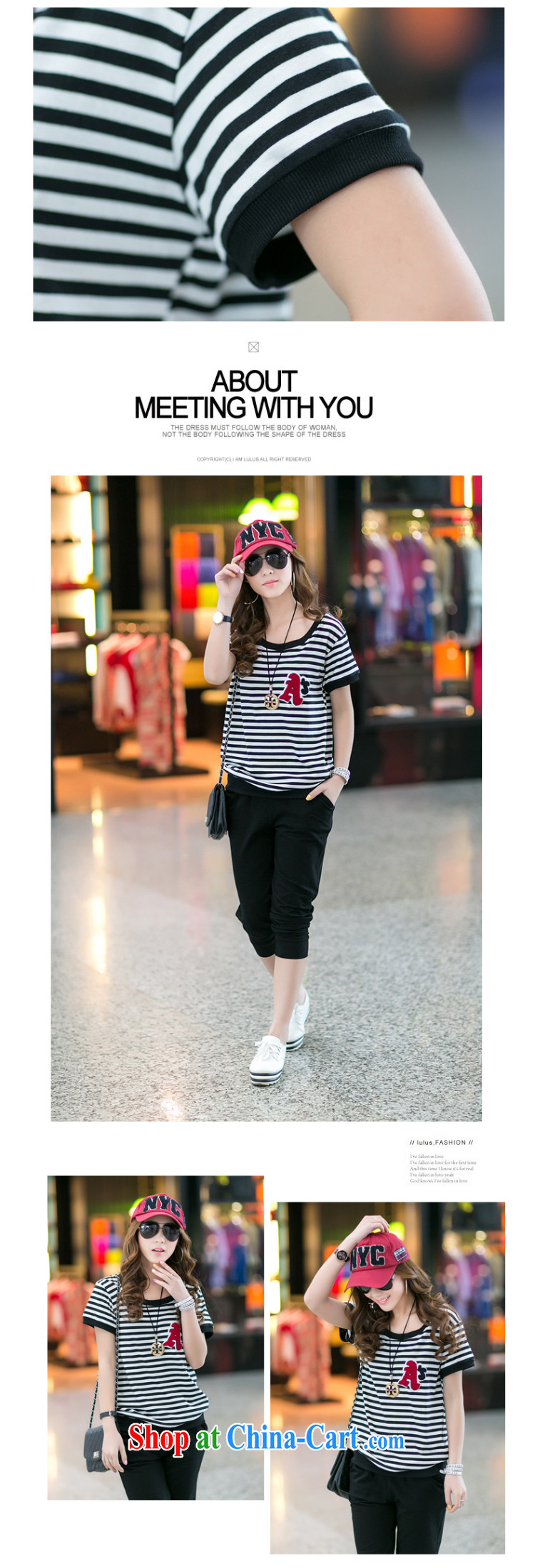 ZZ &FF mm thick summer new 2015 Kit female and indeed increase, female striped short-sleeved T shirts 7 pants sport and leisure package black XXXL pictures, price, brand platters! Elections are good character, the national distribution, so why buy now enjoy more preferential! Health