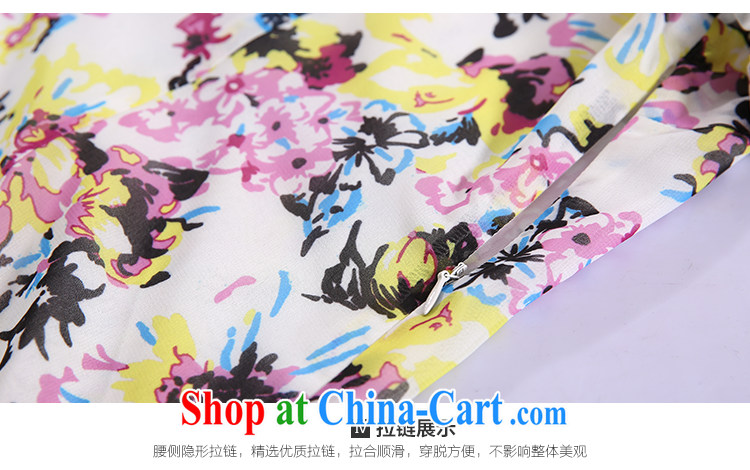 Slim LI Sau 2015 summer new, larger female stylish stamp lace flouncing round-collar short-sleeve snow woven shirts Q 7522 fancy XL pictures, price, brand platters! Elections are good character, the national distribution, so why buy now enjoy more preferential! Health