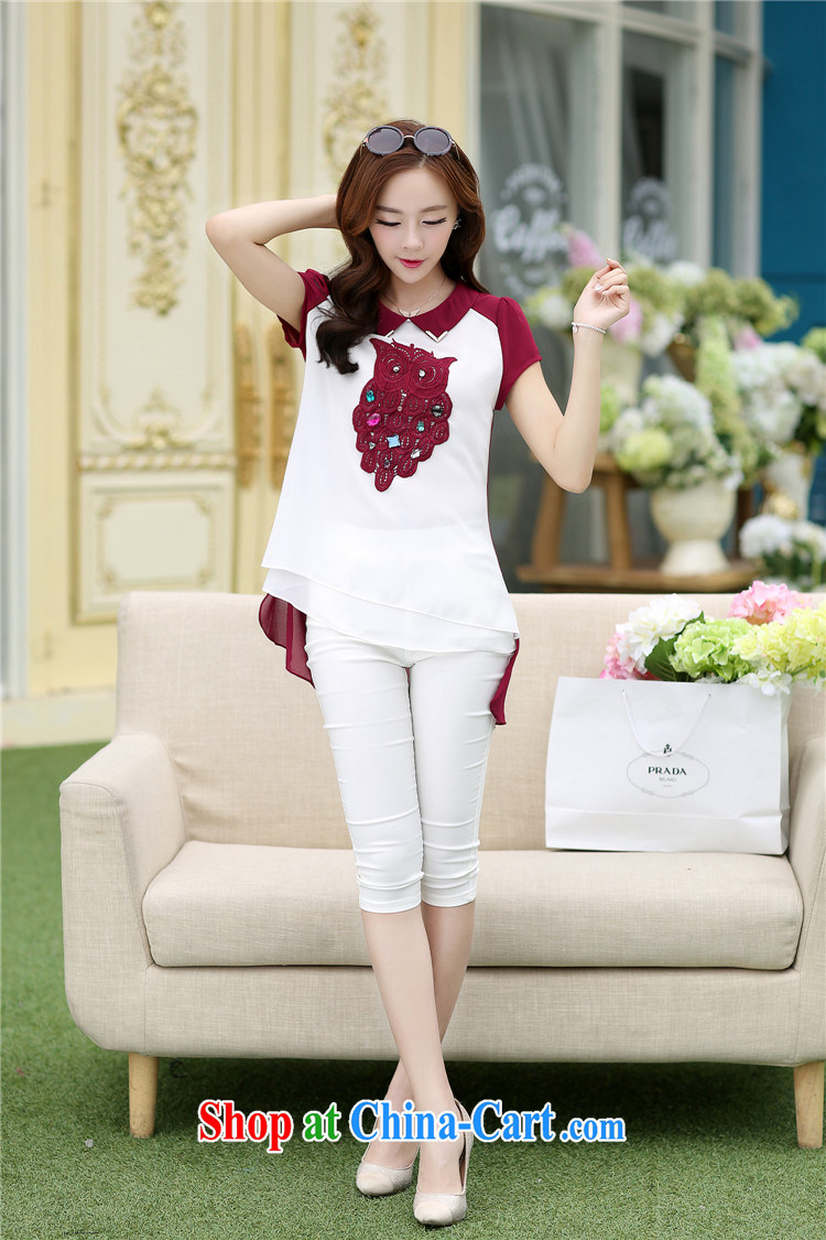 The Belo 2015 spring and summer new short-sleeved large, female snow woven shirts summer stitching, long owl mm thick T-shirt 6233 black XXXXL pictures, price, brand platters! Elections are good character, the national distribution, so why buy now enjoy more preferential! Health