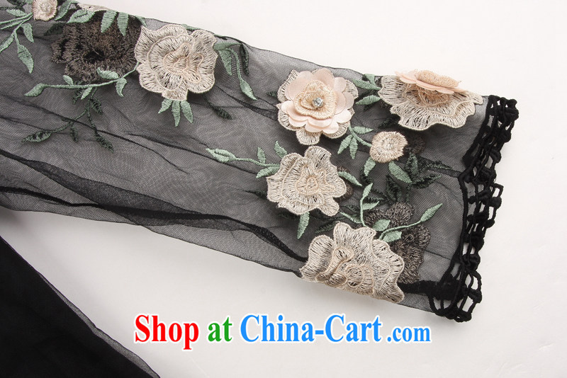 Coffee, summer 2015 new thick mm video thin lace Womens T shirts and indeed increase, middle-aged flower embroidery t-shirt black XXXXL pictures, price, brand platters! Elections are good character, the national distribution, so why buy now enjoy more preferential! Health